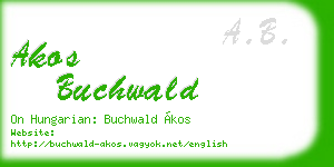 akos buchwald business card