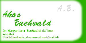 akos buchwald business card